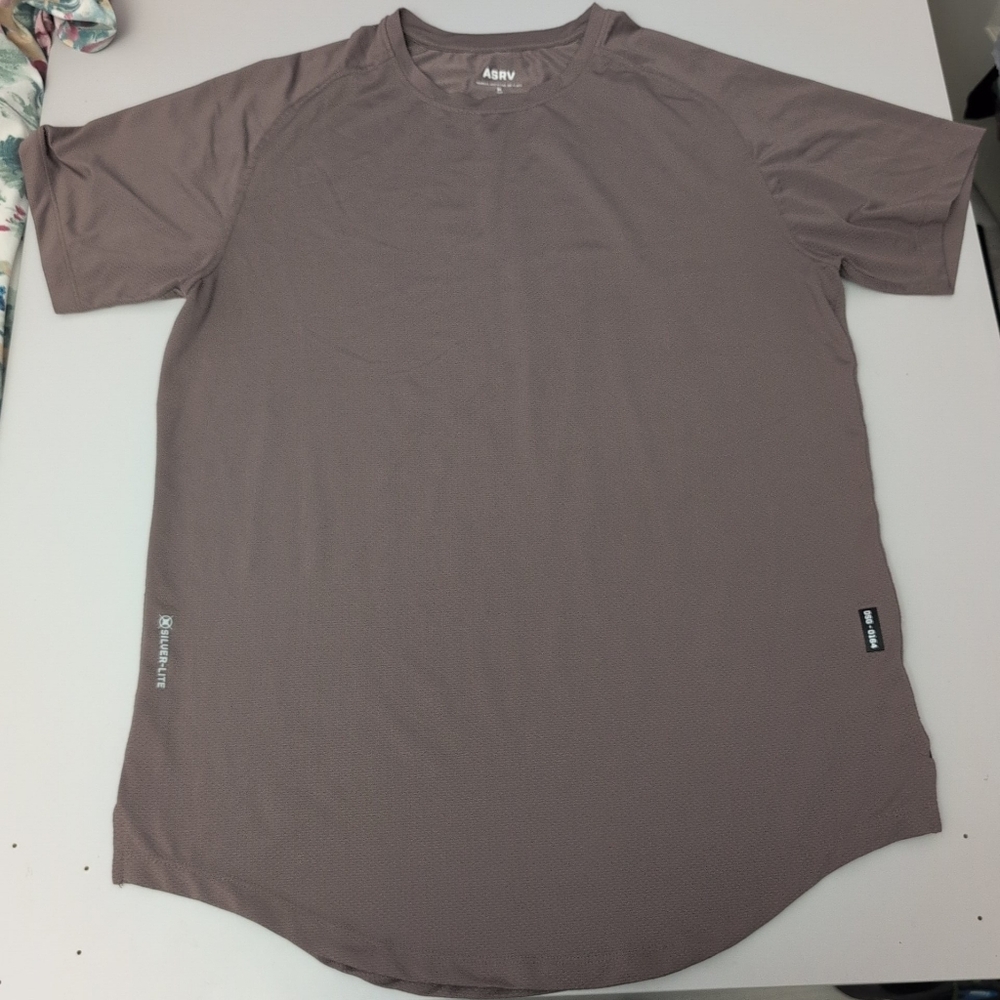 ASRV Men's Performance Tech Short Sleeve Shirt Brown Medium